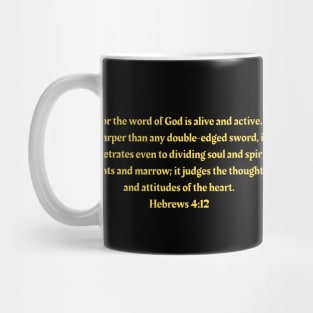 Bible Verse Hebrews 4:12 Mug